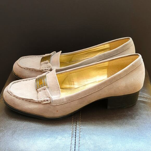 Ralph Lauren Chaps Percy Gray Slide On Buckle Detail Comfort Loafer - Picture 2 of 5